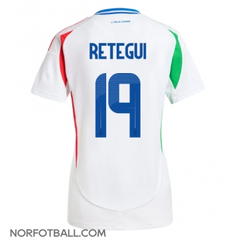 Billige Fotballdrakt Italia Mateo Retegui #19 Replika Bortedrakt Dame EM 2024 Kortermet